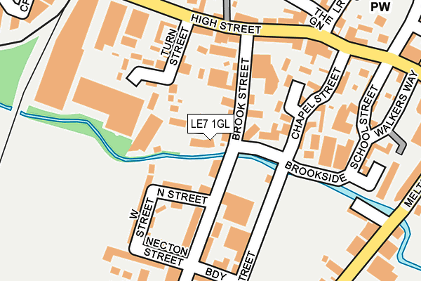 LE7 1GL map - OS OpenMap – Local (Ordnance Survey)