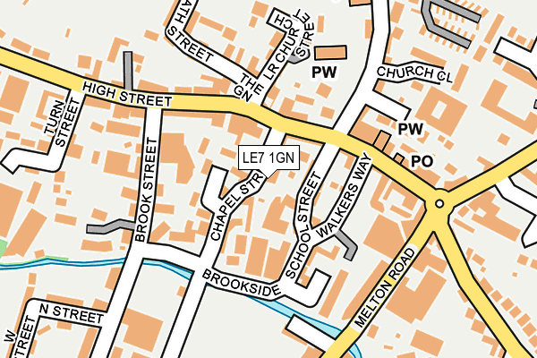 LE7 1GN map - OS OpenMap – Local (Ordnance Survey)