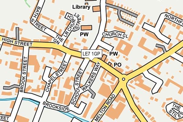 LE7 1GP map - OS OpenMap – Local (Ordnance Survey)