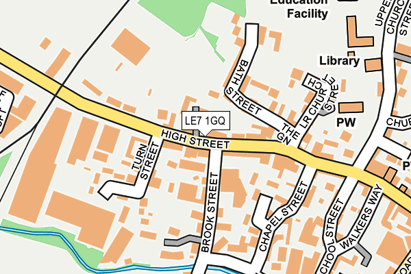 LE7 1GQ map - OS OpenMap – Local (Ordnance Survey)