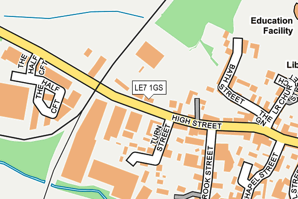 LE7 1GS map - OS OpenMap – Local (Ordnance Survey)