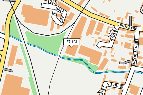 LE7 1GU map - OS OpenMap – Local (Ordnance Survey)