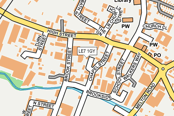 LE7 1GY map - OS OpenMap – Local (Ordnance Survey)