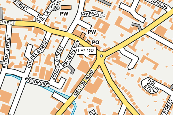LE7 1GZ map - OS OpenMap – Local (Ordnance Survey)