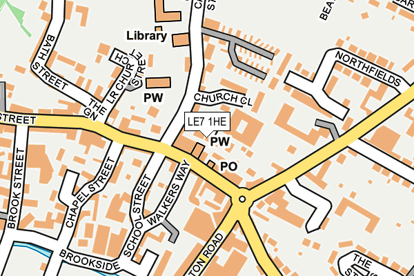 LE7 1HE map - OS OpenMap – Local (Ordnance Survey)