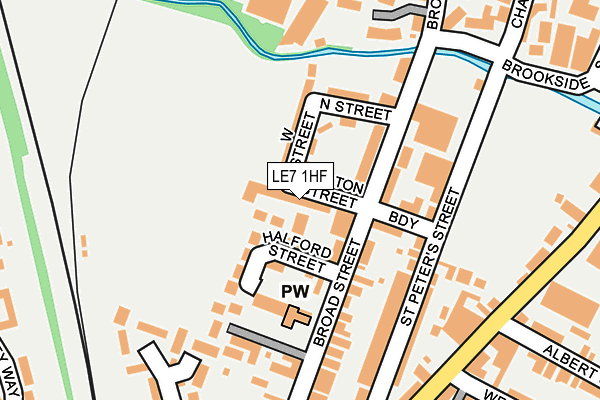LE7 1HF map - OS OpenMap – Local (Ordnance Survey)