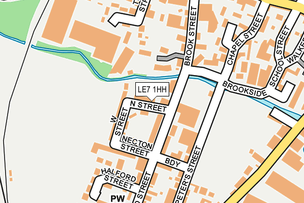 LE7 1HH map - OS OpenMap – Local (Ordnance Survey)