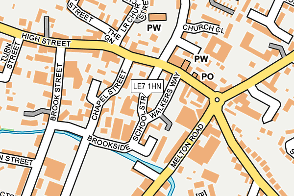 LE7 1HN map - OS OpenMap – Local (Ordnance Survey)
