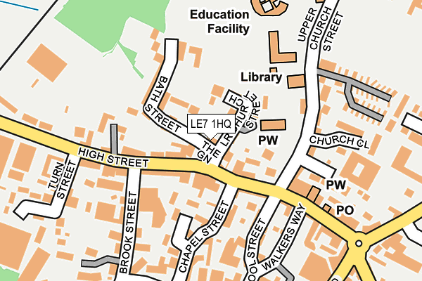 LE7 1HQ map - OS OpenMap – Local (Ordnance Survey)