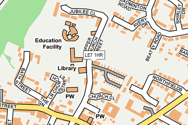 LE7 1HR map - OS OpenMap – Local (Ordnance Survey)