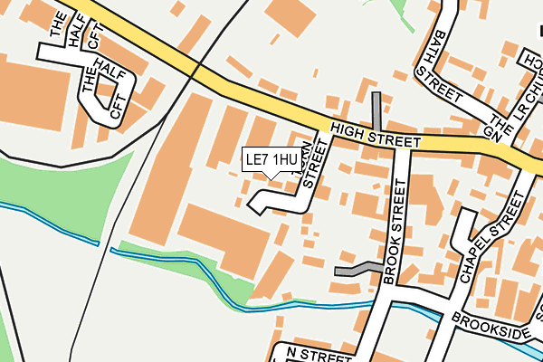 LE7 1HU map - OS OpenMap – Local (Ordnance Survey)