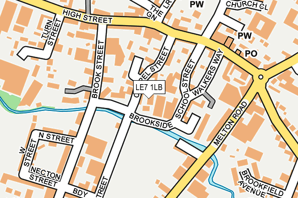 LE7 1LB map - OS OpenMap – Local (Ordnance Survey)