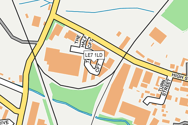 LE7 1LD map - OS OpenMap – Local (Ordnance Survey)