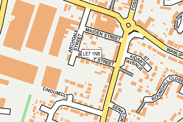 LE7 1NB map - OS OpenMap – Local (Ordnance Survey)