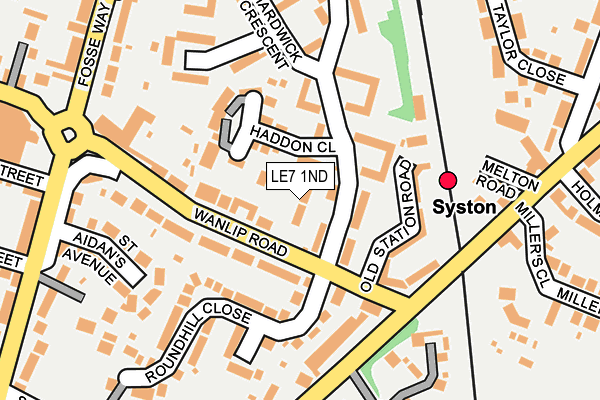 LE7 1ND map - OS OpenMap – Local (Ordnance Survey)