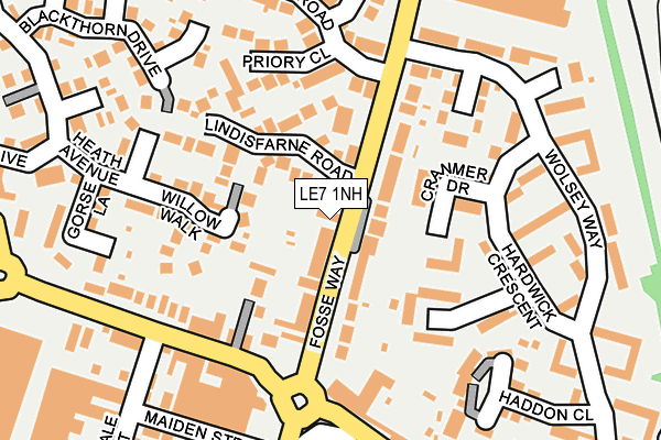 LE7 1NH map - OS OpenMap – Local (Ordnance Survey)