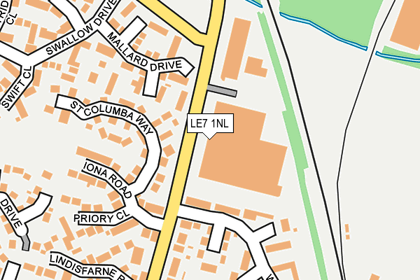 LE7 1NL map - OS OpenMap – Local (Ordnance Survey)