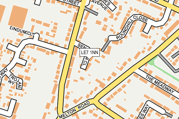 LE7 1NN map - OS OpenMap – Local (Ordnance Survey)