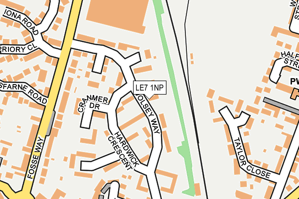 LE7 1NP map - OS OpenMap – Local (Ordnance Survey)