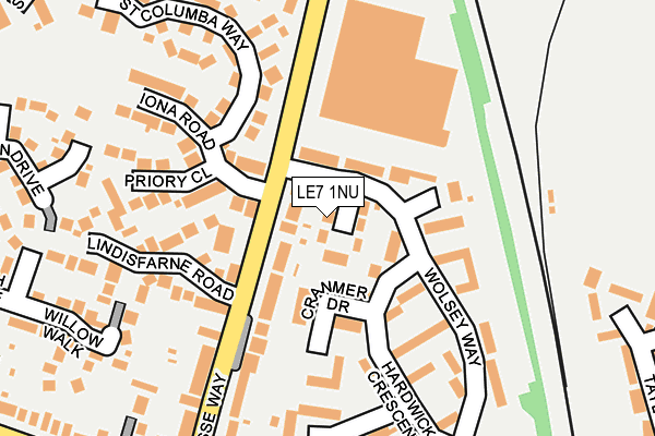 LE7 1NU map - OS OpenMap – Local (Ordnance Survey)