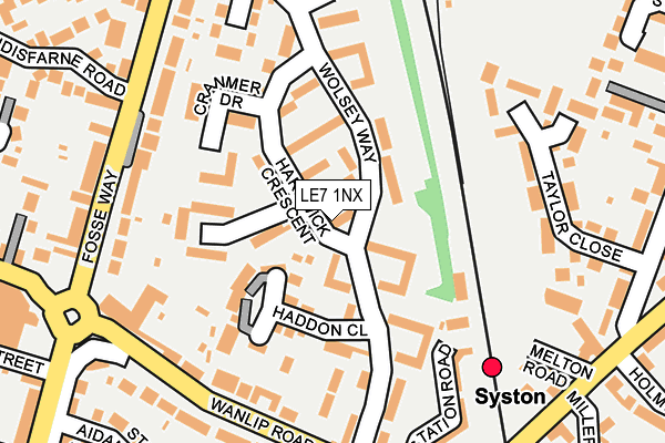 LE7 1NX map - OS OpenMap – Local (Ordnance Survey)