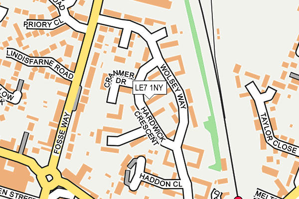 LE7 1NY map - OS OpenMap – Local (Ordnance Survey)