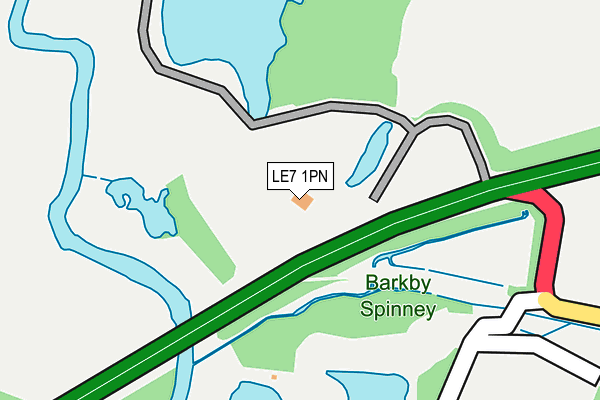 LE7 1PN map - OS OpenMap – Local (Ordnance Survey)