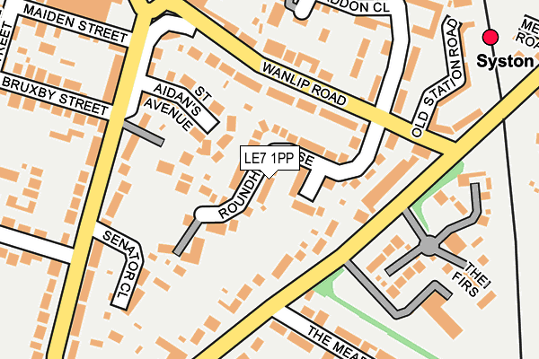 LE7 1PP map - OS OpenMap – Local (Ordnance Survey)