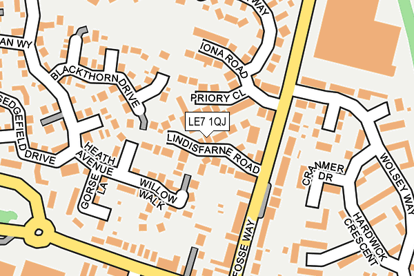 LE7 1QJ map - OS OpenMap – Local (Ordnance Survey)