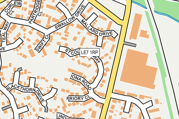 LE7 1RP map - OS OpenMap – Local (Ordnance Survey)