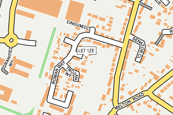 LE7 1ZE map - OS OpenMap – Local (Ordnance Survey)