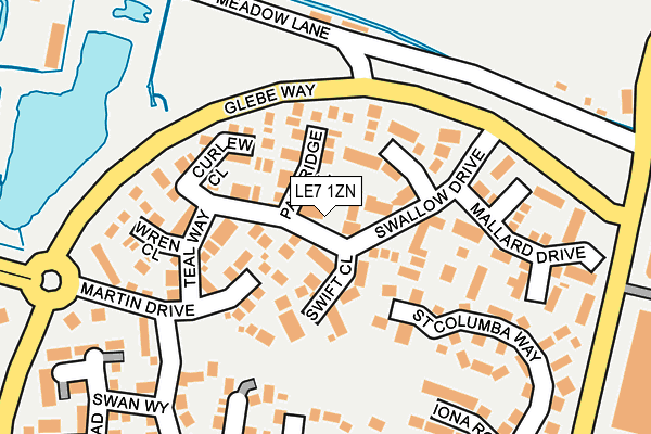 LE7 1ZN map - OS OpenMap – Local (Ordnance Survey)