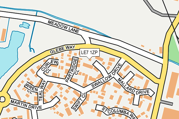 LE7 1ZP map - OS OpenMap – Local (Ordnance Survey)