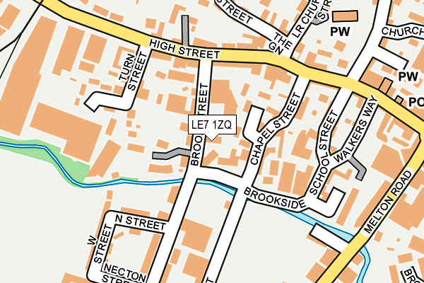 LE7 1ZQ map - OS OpenMap – Local (Ordnance Survey)