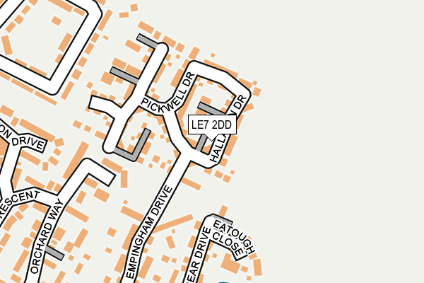 LE7 2DD map - OS OpenMap – Local (Ordnance Survey)