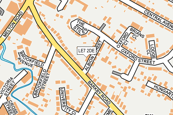 LE7 2DE map - OS OpenMap – Local (Ordnance Survey)
