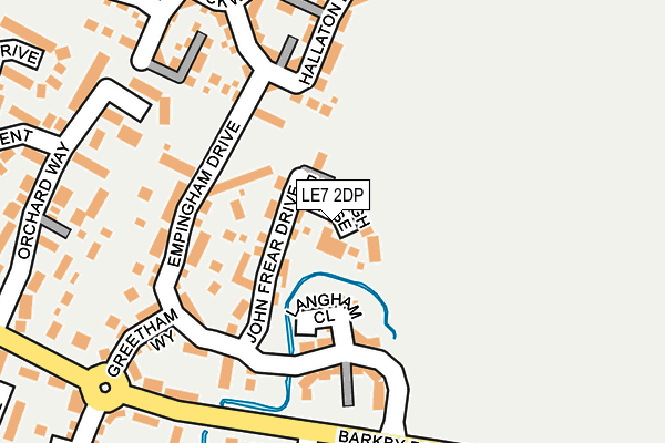 LE7 2DP map - OS OpenMap – Local (Ordnance Survey)