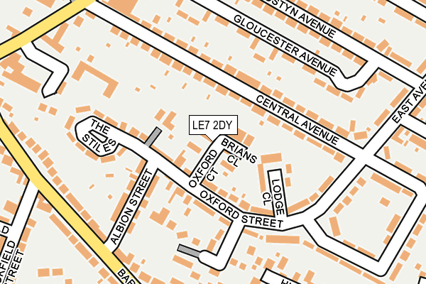 LE7 2DY map - OS OpenMap – Local (Ordnance Survey)