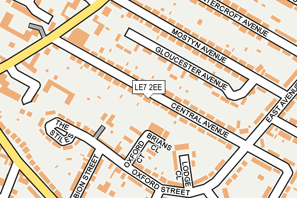 LE7 2EE map - OS OpenMap – Local (Ordnance Survey)