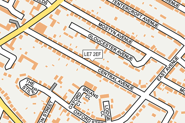 LE7 2EF map - OS OpenMap – Local (Ordnance Survey)