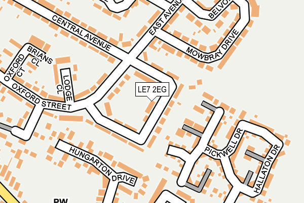 LE7 2EG map - OS OpenMap – Local (Ordnance Survey)