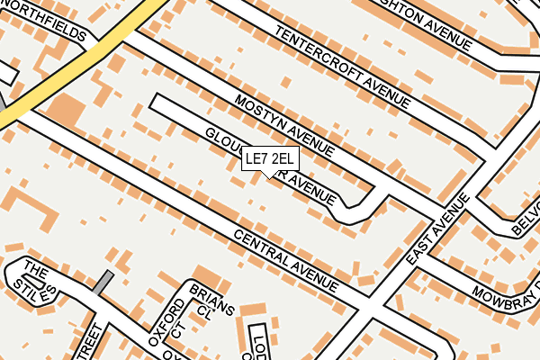 LE7 2EL map - OS OpenMap – Local (Ordnance Survey)