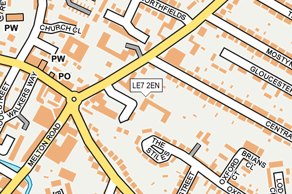 LE7 2EN map - OS OpenMap – Local (Ordnance Survey)