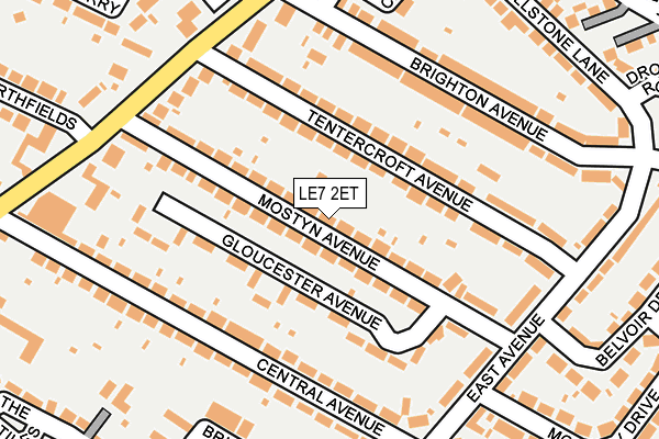 LE7 2ET map - OS OpenMap – Local (Ordnance Survey)