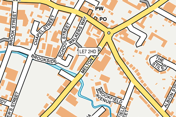 LE7 2HD map - OS OpenMap – Local (Ordnance Survey)