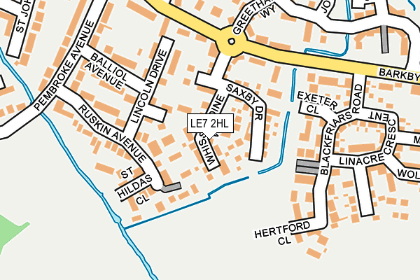 LE7 2HL map - OS OpenMap – Local (Ordnance Survey)