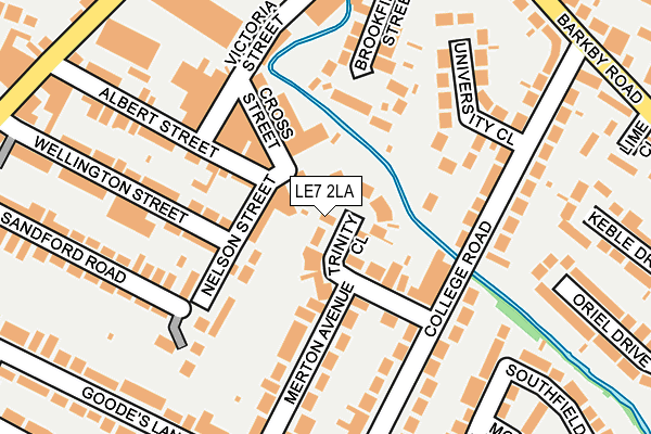 LE7 2LA map - OS OpenMap – Local (Ordnance Survey)
