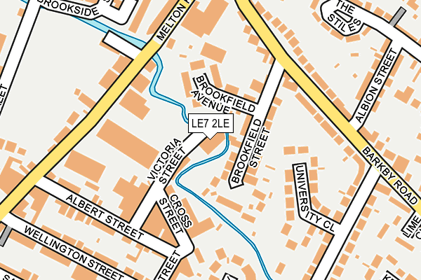 LE7 2LE map - OS OpenMap – Local (Ordnance Survey)