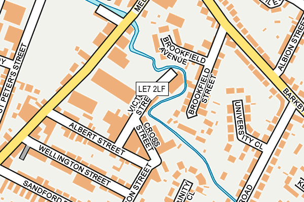 LE7 2LF map - OS OpenMap – Local (Ordnance Survey)