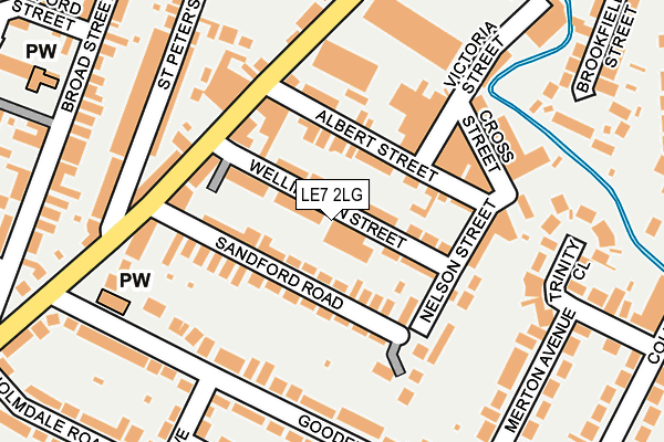 LE7 2LG map - OS OpenMap – Local (Ordnance Survey)